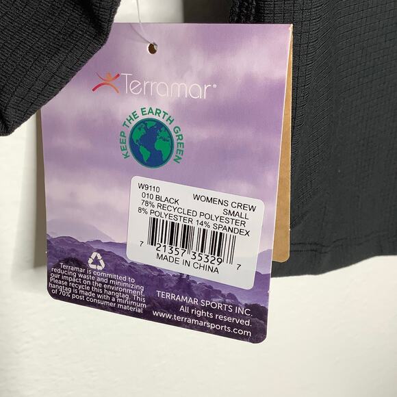 Terramar Black 1.0 Transport Lightweight Performance Thermal Top Long Sleeve - Picture 8 of 9